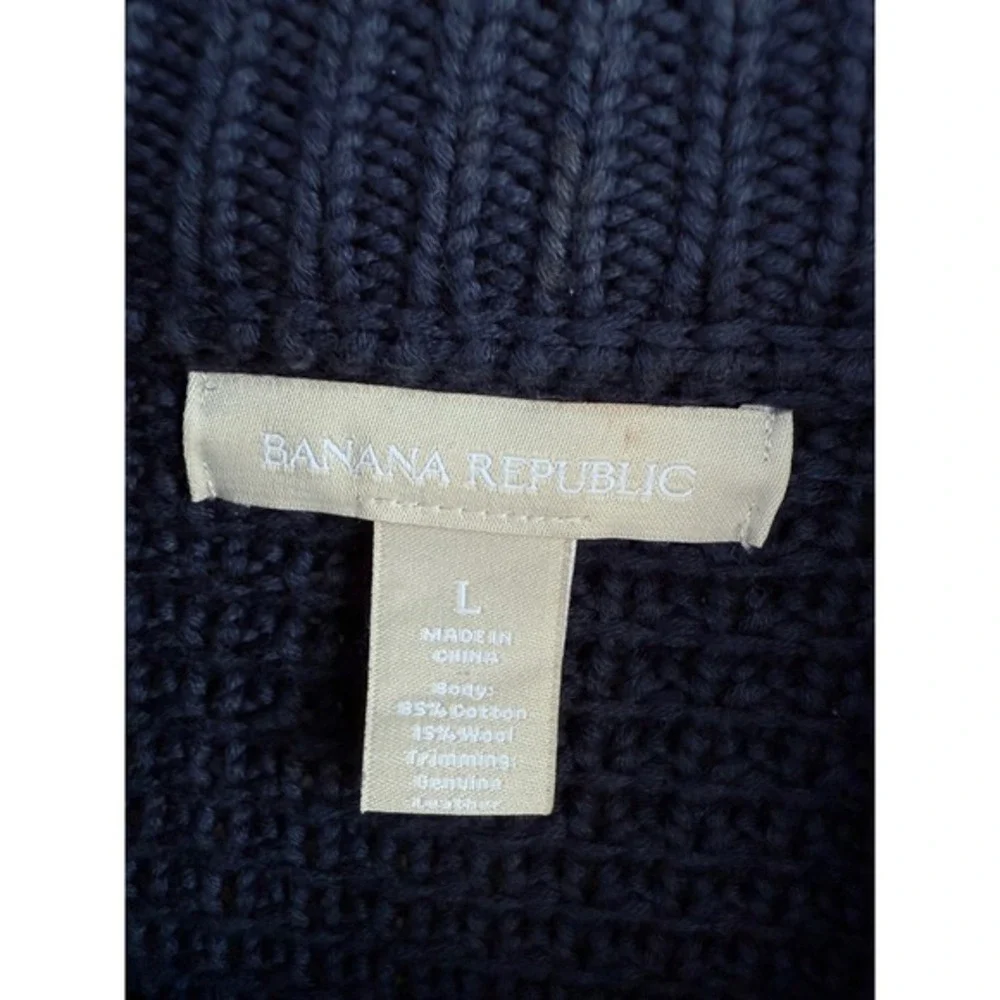 A6 Banana Republic Toggle Cardigan Heavy Waffle Knit Wool Blend Sweater‎